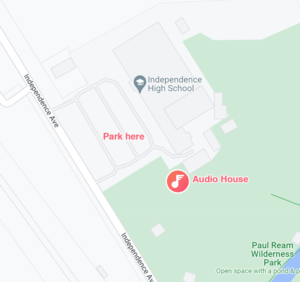 Map showing where Provo Studio is